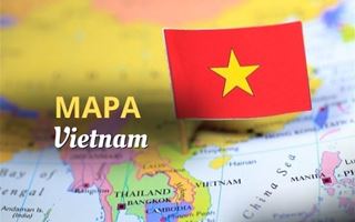 Mapa turístico de Vietnam completo de norte a sur