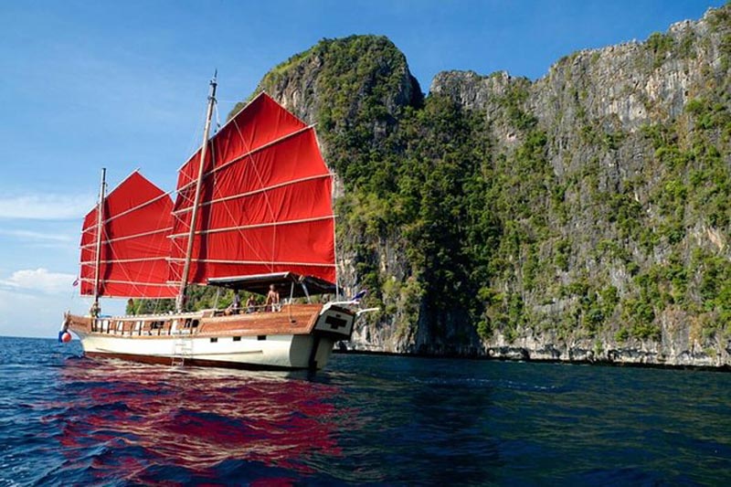 crucero en bahia de phang nga