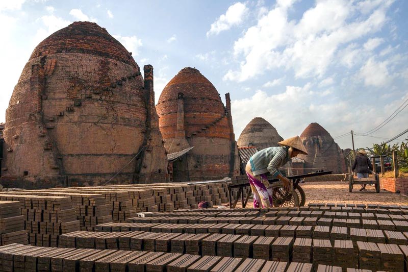 fabricación de ladrillos en Vinh Long