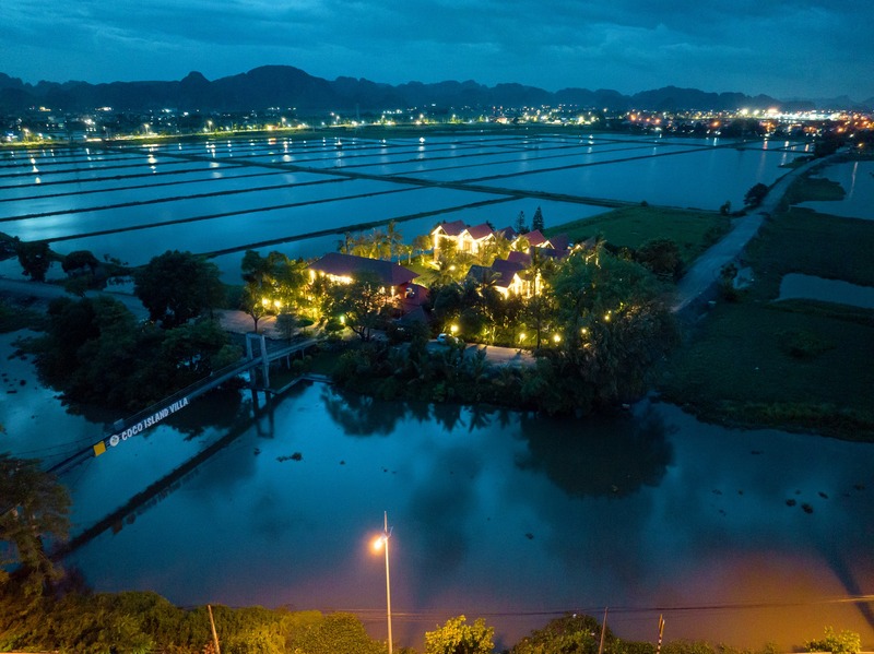 donde alojarse en ninh binh - coco island - paisaje
