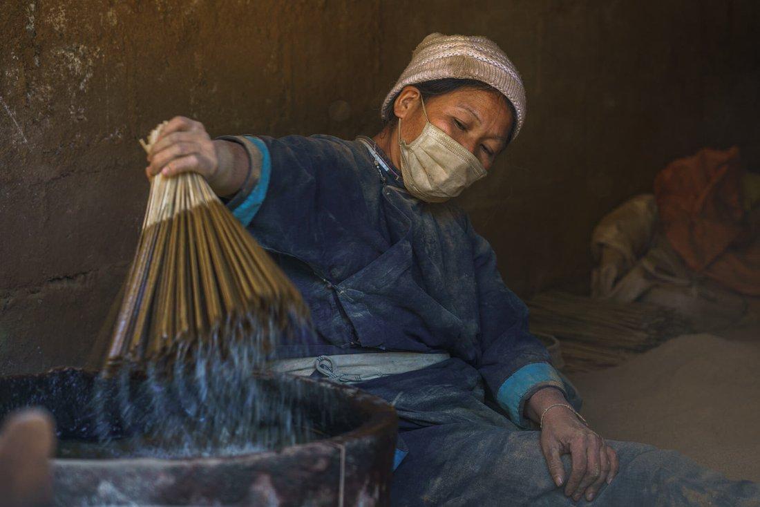 Aldea del incienso de los Nung en Phia Thap - cao bang