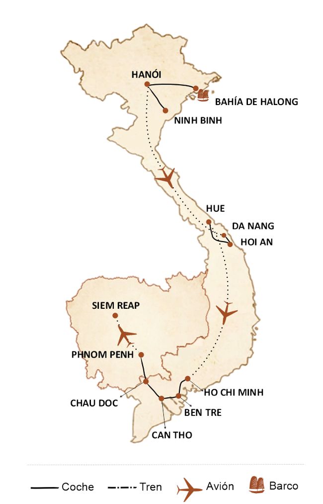[col-img15] mapa vietnam y camboya en 15 dias