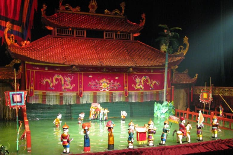 marionetas de agua vietnam - espectaculo