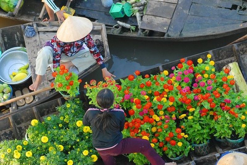 can tho - mercado flotante - festival del tet