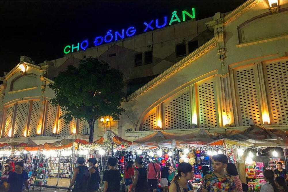 mercado dong xuan en hanoi