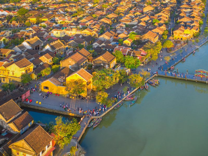 panorama de casco antiguo hoi an
