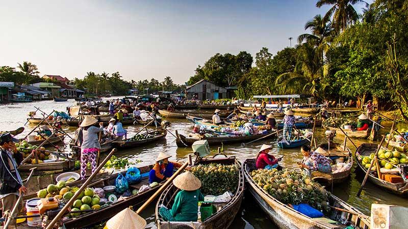 mercado flotante can tho - sur de vietnam