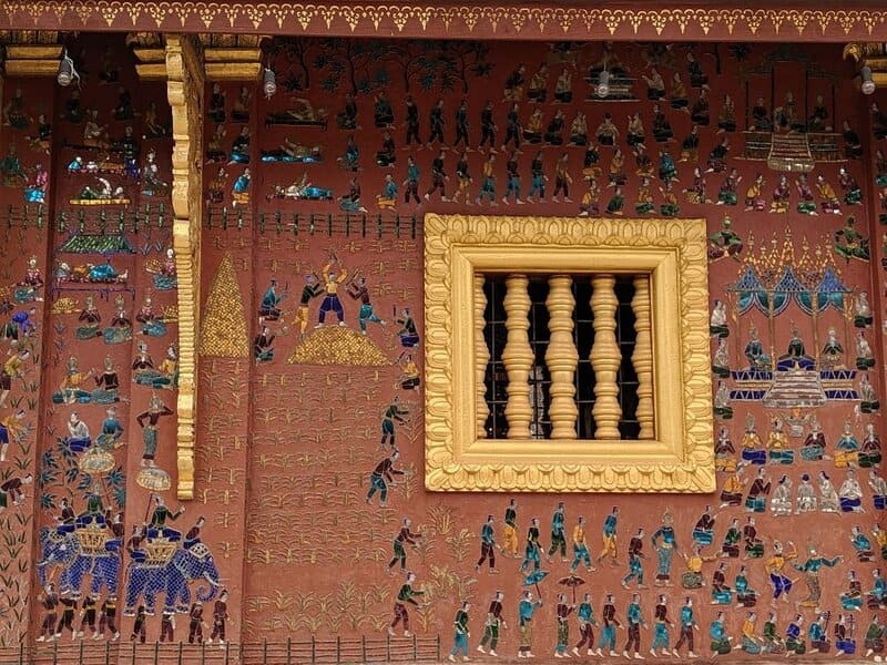 wat xieng thong obras murales