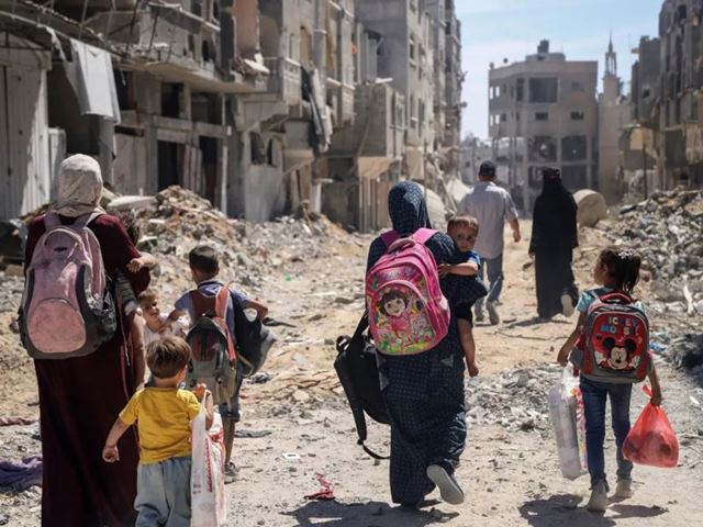 Los habitantes, niños de la región de Gaza
