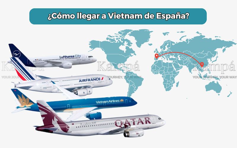 como ir de españa a vietnam