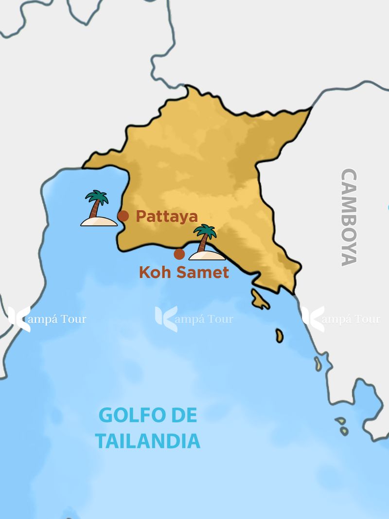 mapa tailandia este