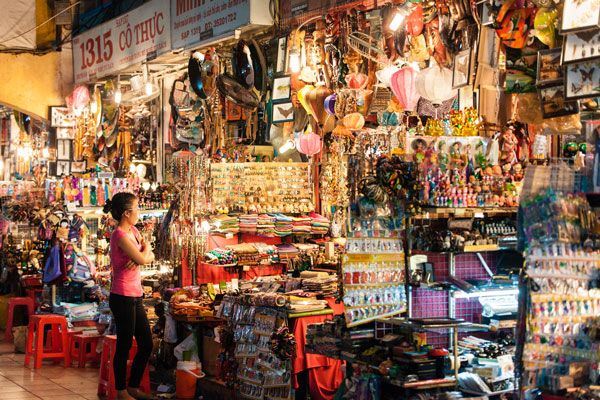 Mercado Ben Thanh, en el centro de la ciudad de Ho Chi Minh