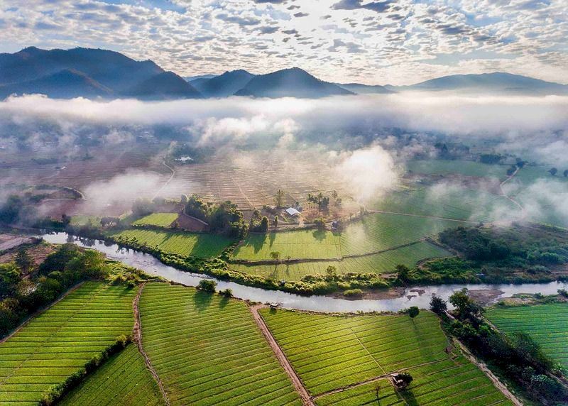 El paisaje tranquilo en Pai